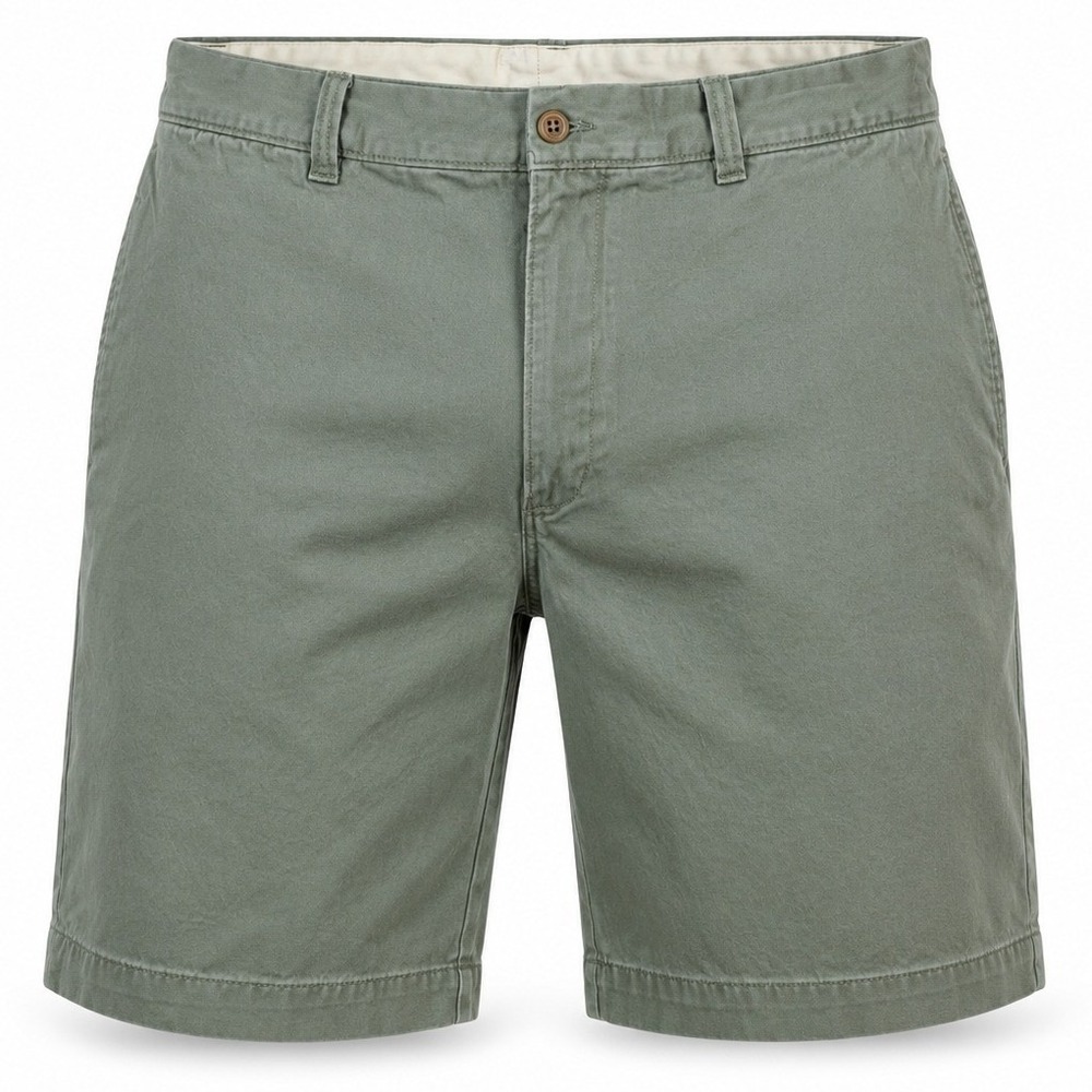 Breakwater‎ Chino Shorts Mens 38 Sage Green Cotton Flat Front Casual 9 Inseam